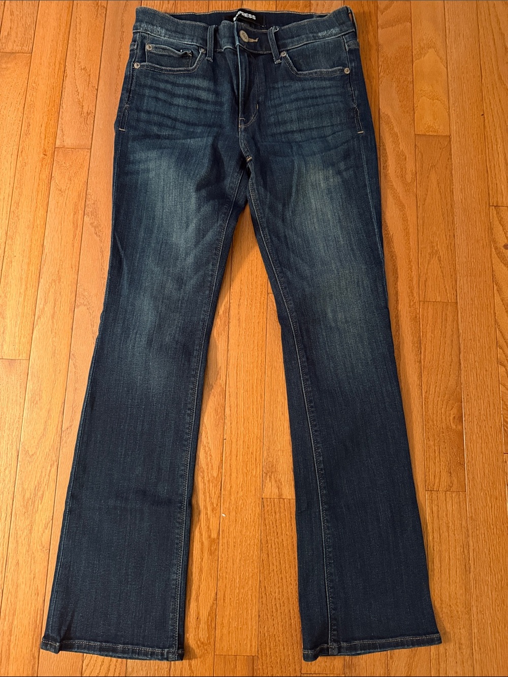 Express Barely Boot Dark Blue Jeans 6S